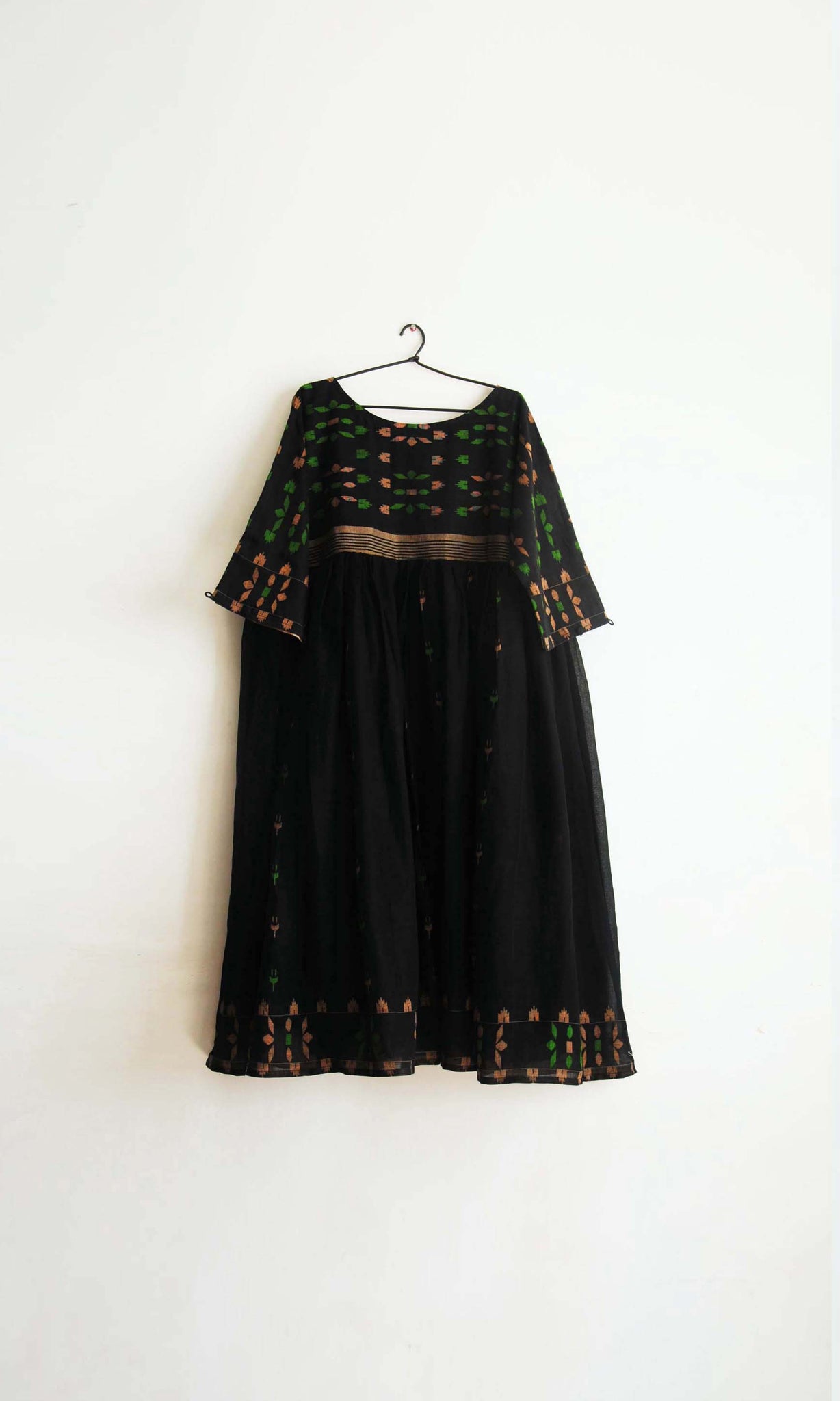 y16 Jamdani Angarkha Dress | Hand Woven Cotton | Sizes : Small, Medium & Large | Click To Find Size Chart | Ready To Ship