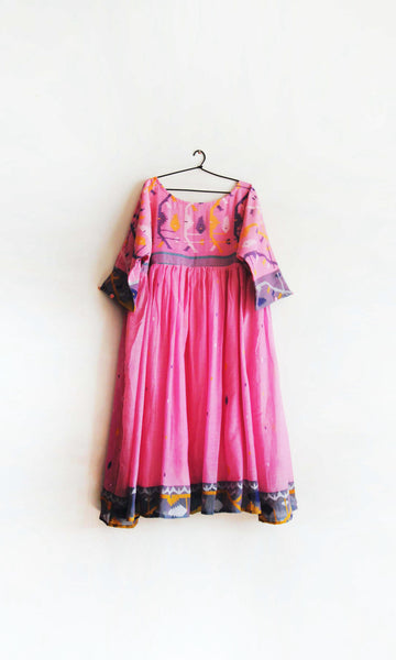 y22 Jamdani Angarkha Dress | Hand Woven Cotton | Sizes : Small, Medium & Large | Click To Find Size Chart | Ready To Ship